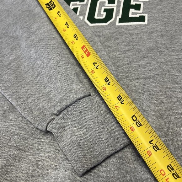 Vintage York College Hoodie Sweatshirt Mens Small Cotton Exchange Gray F5 - Picture 9 of 9
